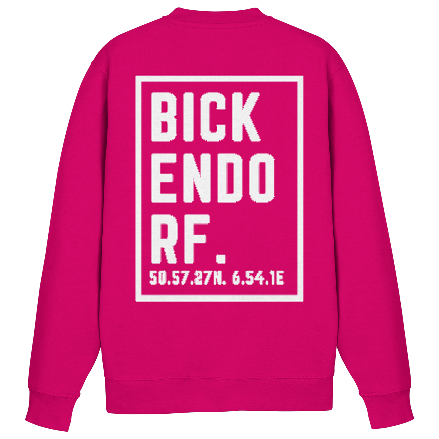 Bickendorf Koordinaten (großer Druck auf dem Rücken) - Basic Sweatshirt