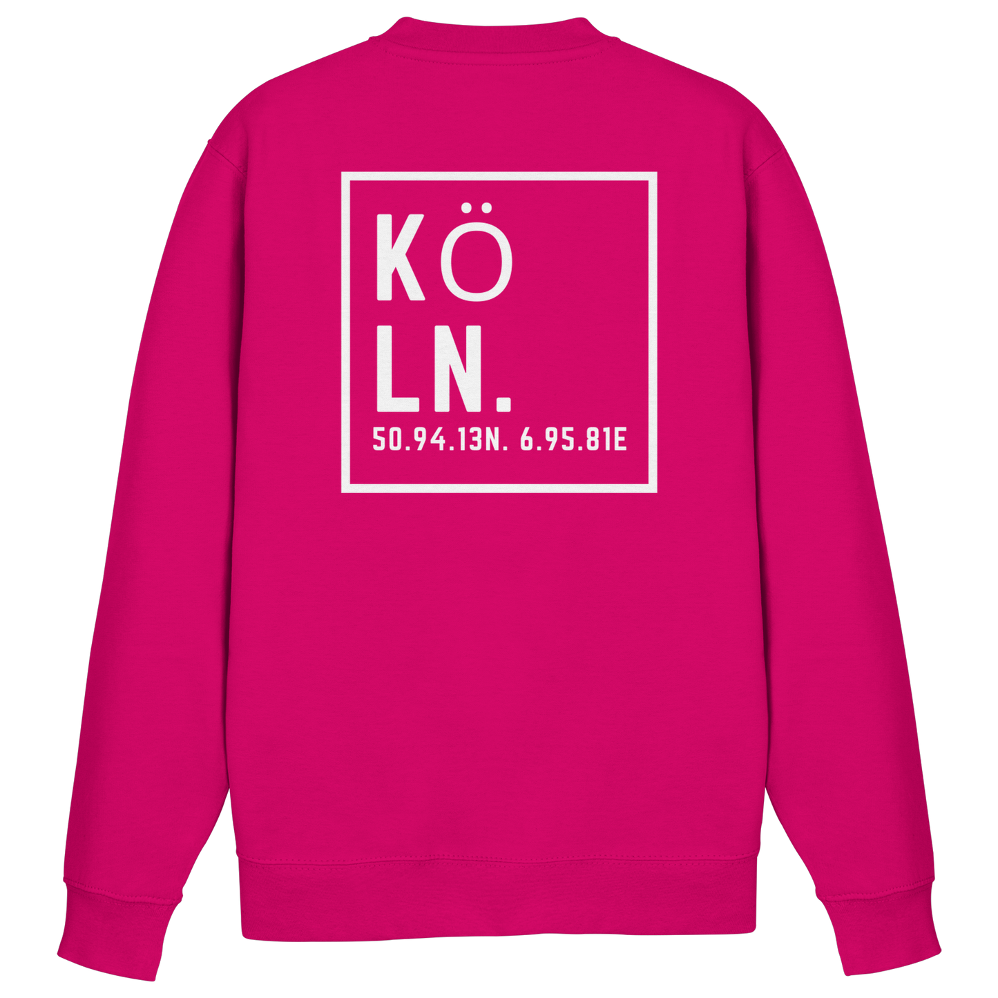 Köln Koordinaten (großer Druck auf dem Rücken) - Basic Sweatshirt