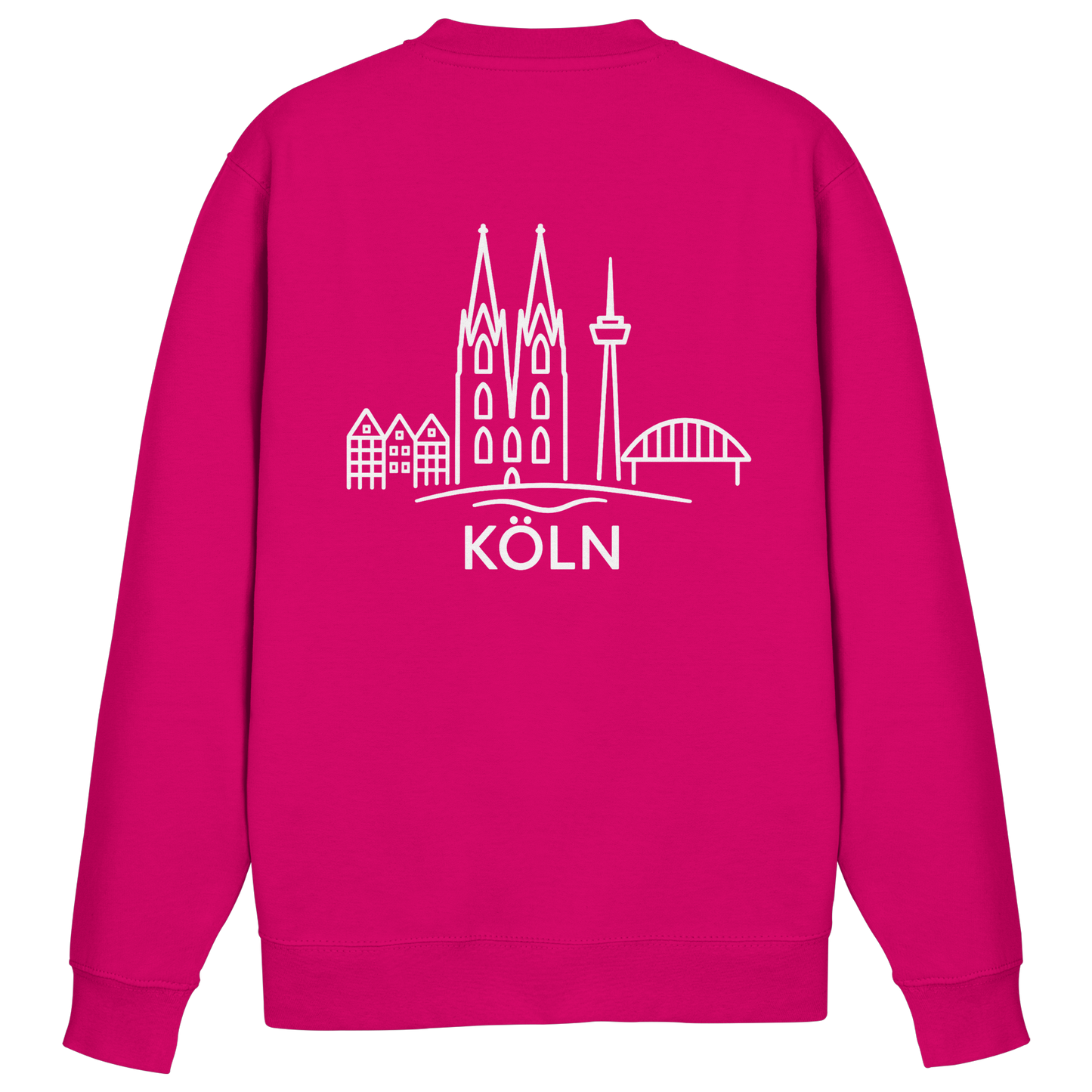 Köln Skyline (großer Druck auf dem Rücken) - Basic Sweatshirt