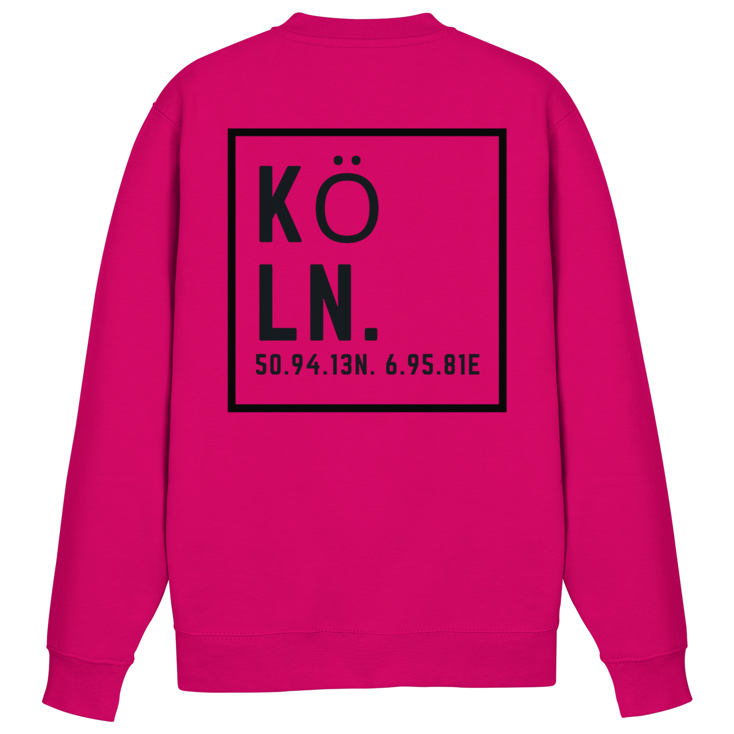 Köln Koordinaten (großer Druck auf dem Rücken) - Basic Sweatshirt