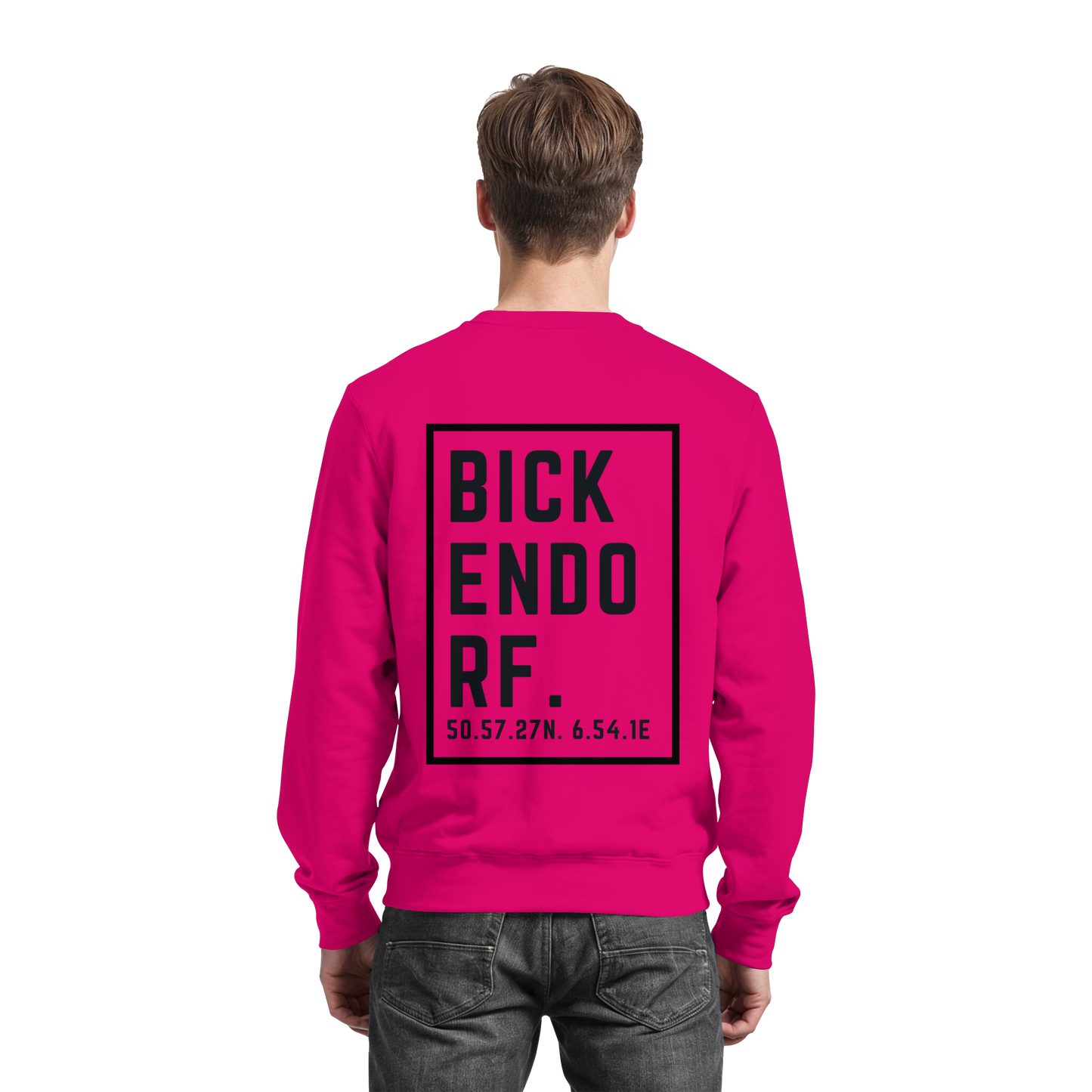 Bickendorf Koordinaten (großer Druck auf dem Rücken) - Basic Sweatshirt