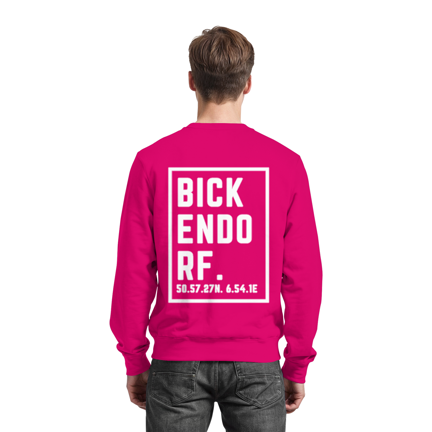 Bickendorf Koordinaten (großer Druck auf dem Rücken) - Basic Sweatshirt