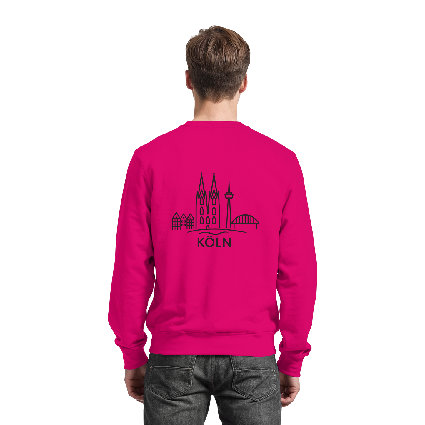 Köln Skyline (großer Druck auf dem Rücken) - Basic Sweatshirt