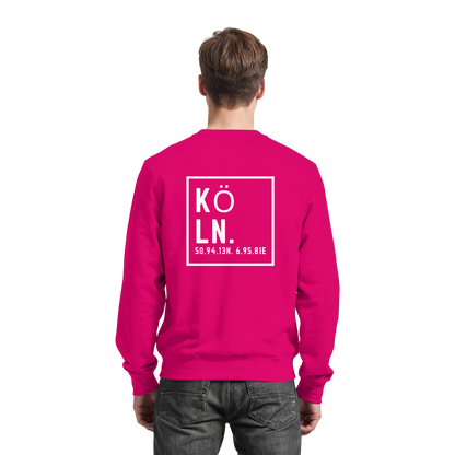 Köln Koordinaten (großer Druck auf dem Rücken) - Basic Sweatshirt