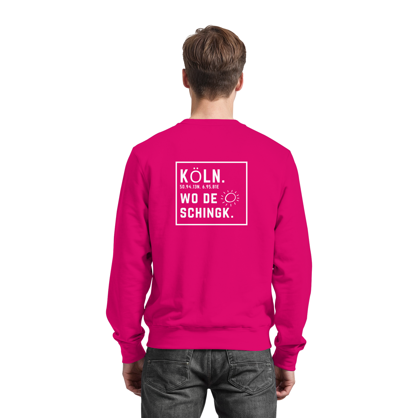 Wo de Sonn schingk - Köln Druck Rücken  - Basic Sweatshirt