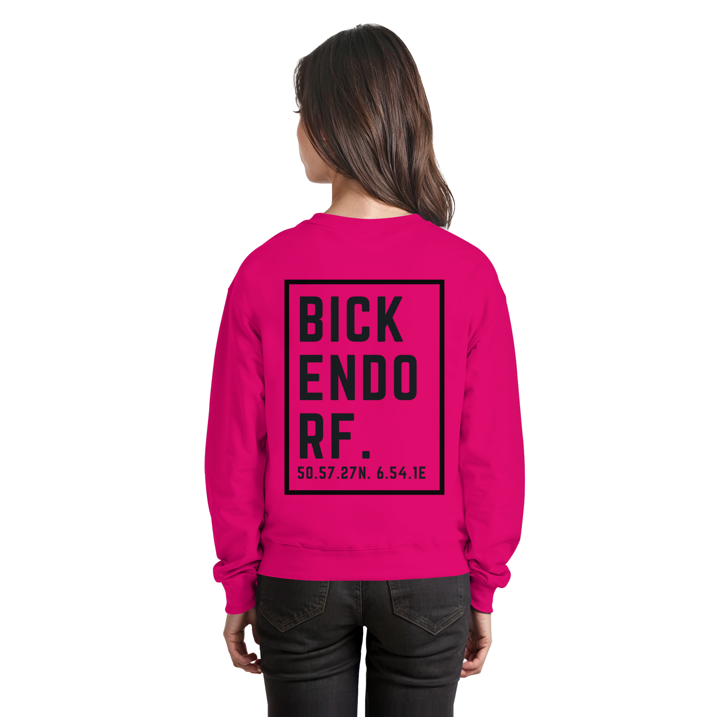 Bickendorf Koordinaten (großer Druck auf dem Rücken) - Basic Sweatshirt