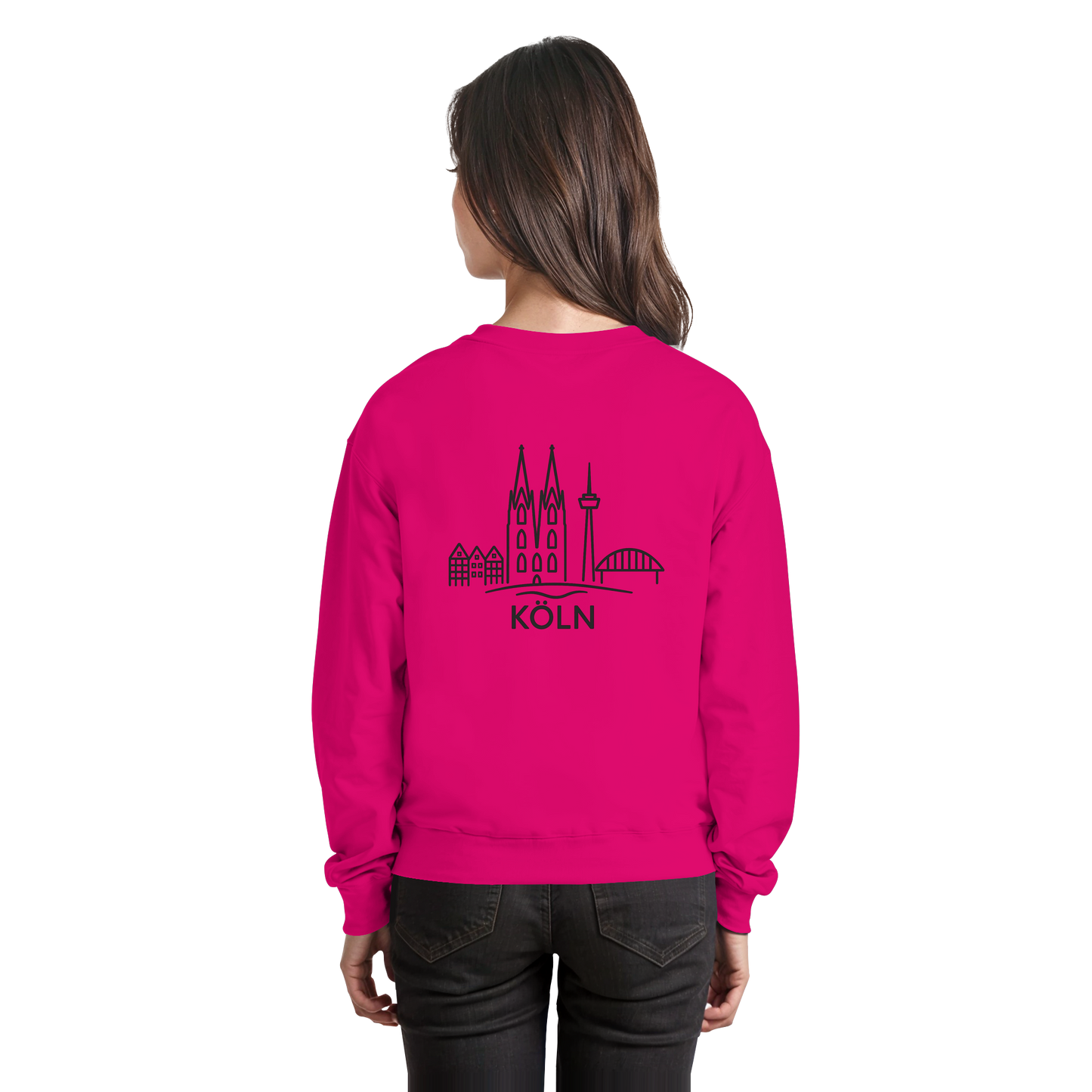 Köln Skyline (großer Druck auf dem Rücken) - Basic Sweatshirt