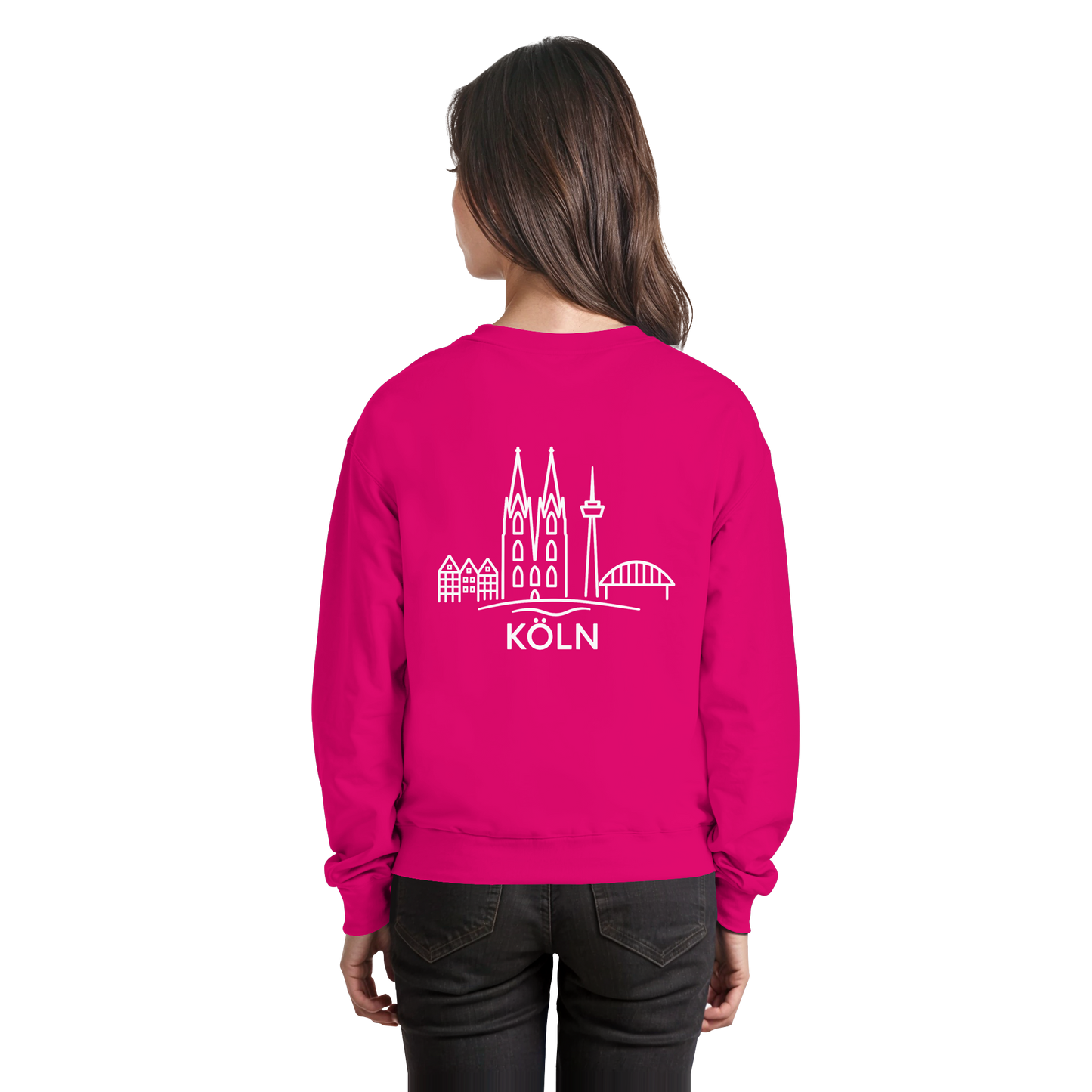 Köln Skyline (großer Druck auf dem Rücken) - Basic Sweatshirt