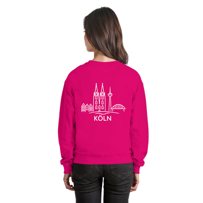 Köln Skyline (großer Druck auf dem Rücken) - Basic Sweatshirt