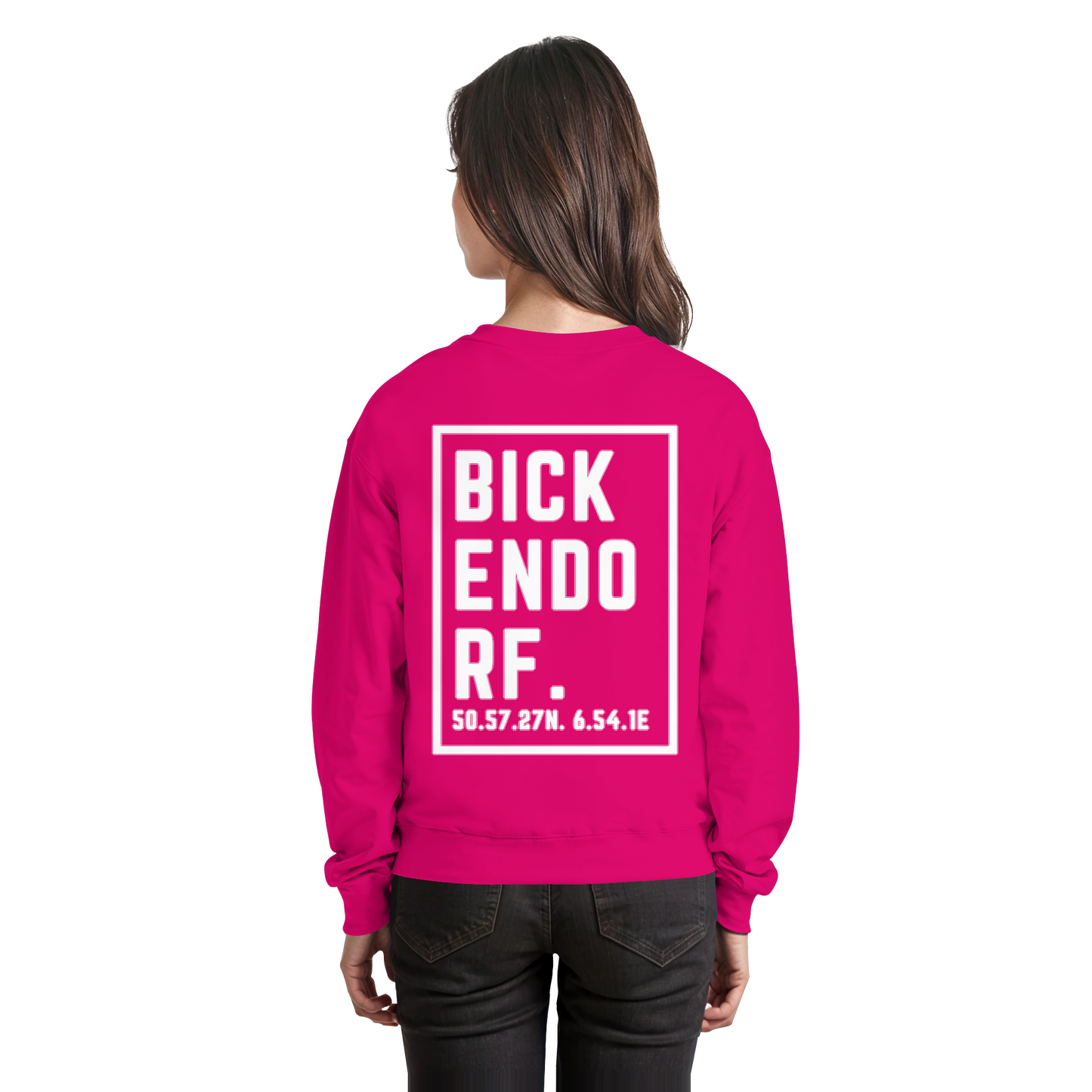 Bickendorf Koordinaten (großer Druck auf dem Rücken) - Basic Sweatshirt