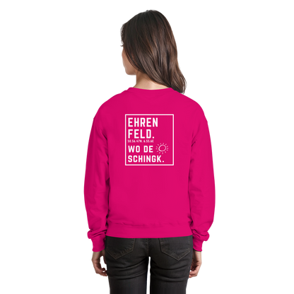 Wo de Sonn schingk - Ehrenfeld Druck Rücken  - Basic Sweatshirt