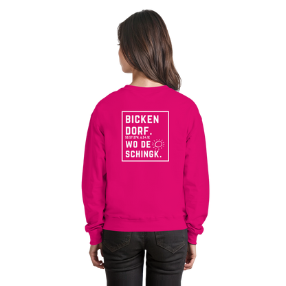 Wo de Sonn schingk - Bickendorf Druck Rücken - Basic Sweatshirt