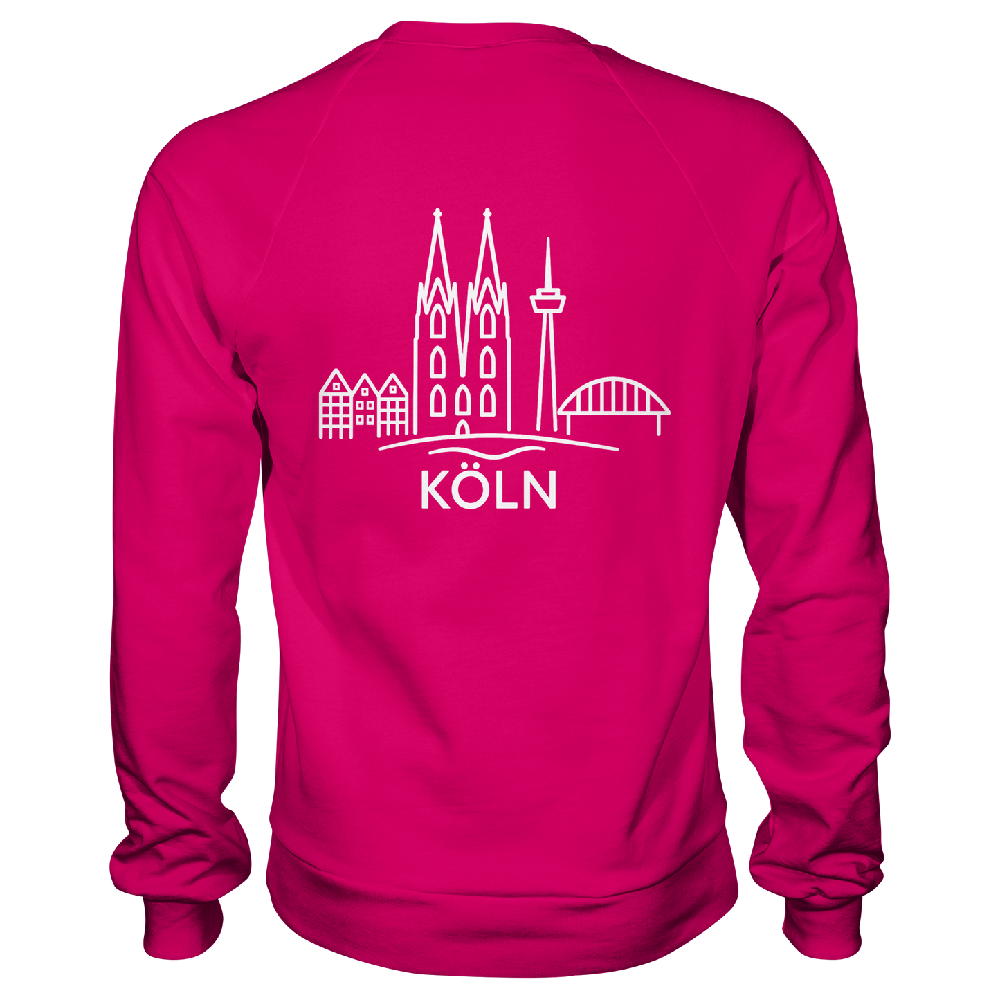 Köln Skyline (großer Druck auf dem Rücken) - Basic Sweatshirt