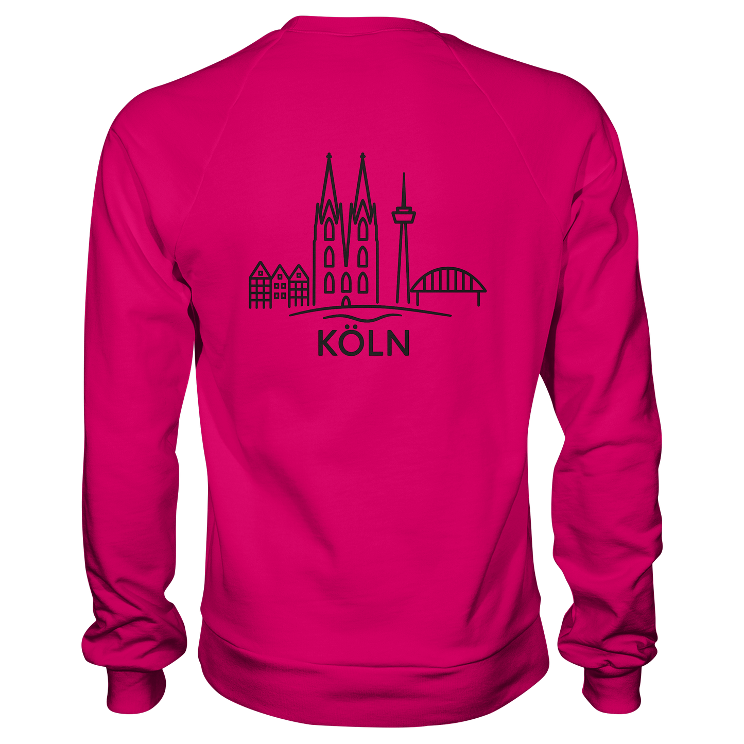 Köln Skyline (großer Druck auf dem Rücken) - Basic Sweatshirt