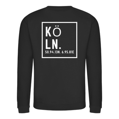 Köln Koordinaten (großer Druck auf dem Rücken) - Basic Sweatshirt