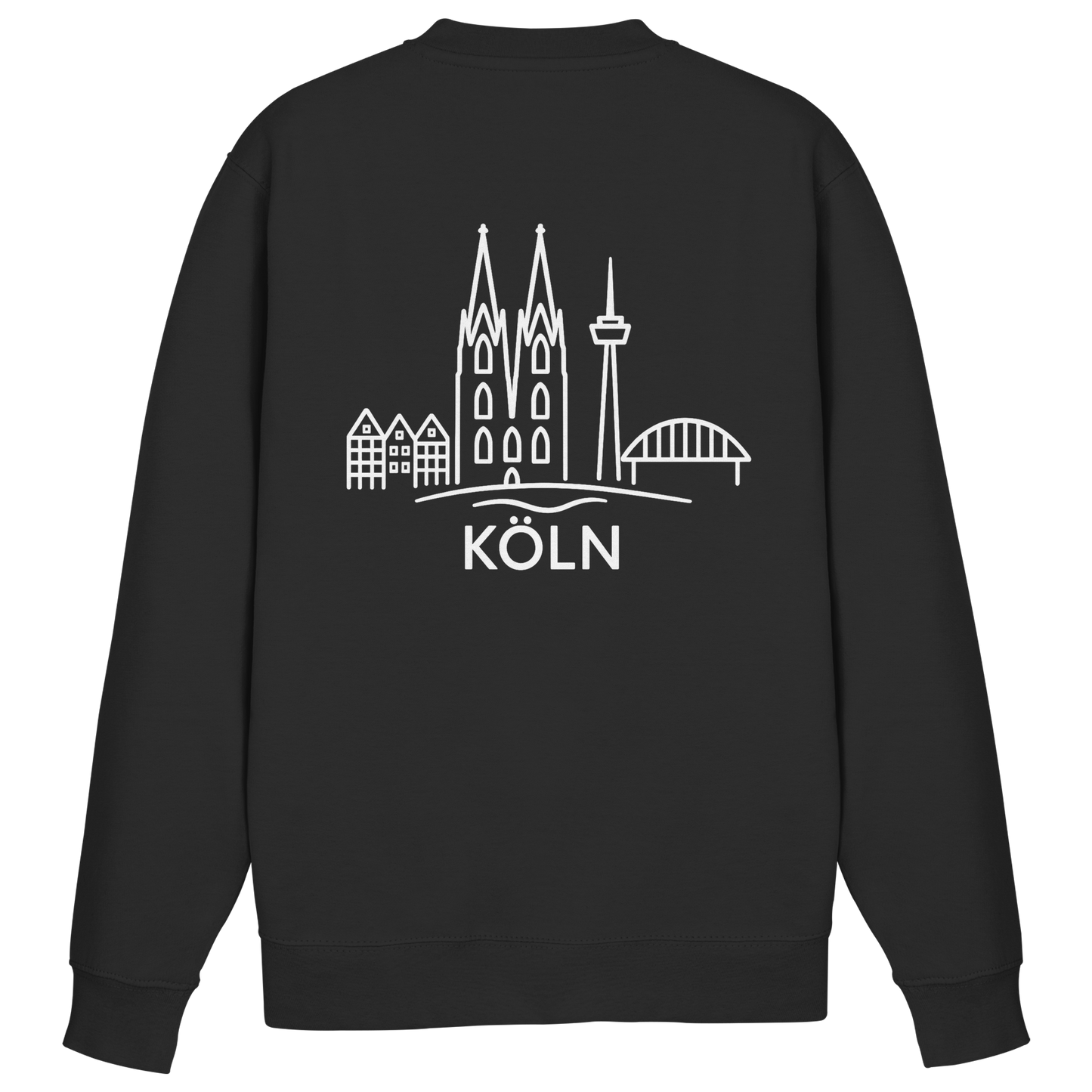 Köln Skyline (großer Druck auf dem Rücken) - Basic Sweatshirt