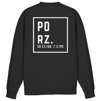 Porz Koordinaten (großer Druck Rücken) - Basic Sweatshirt