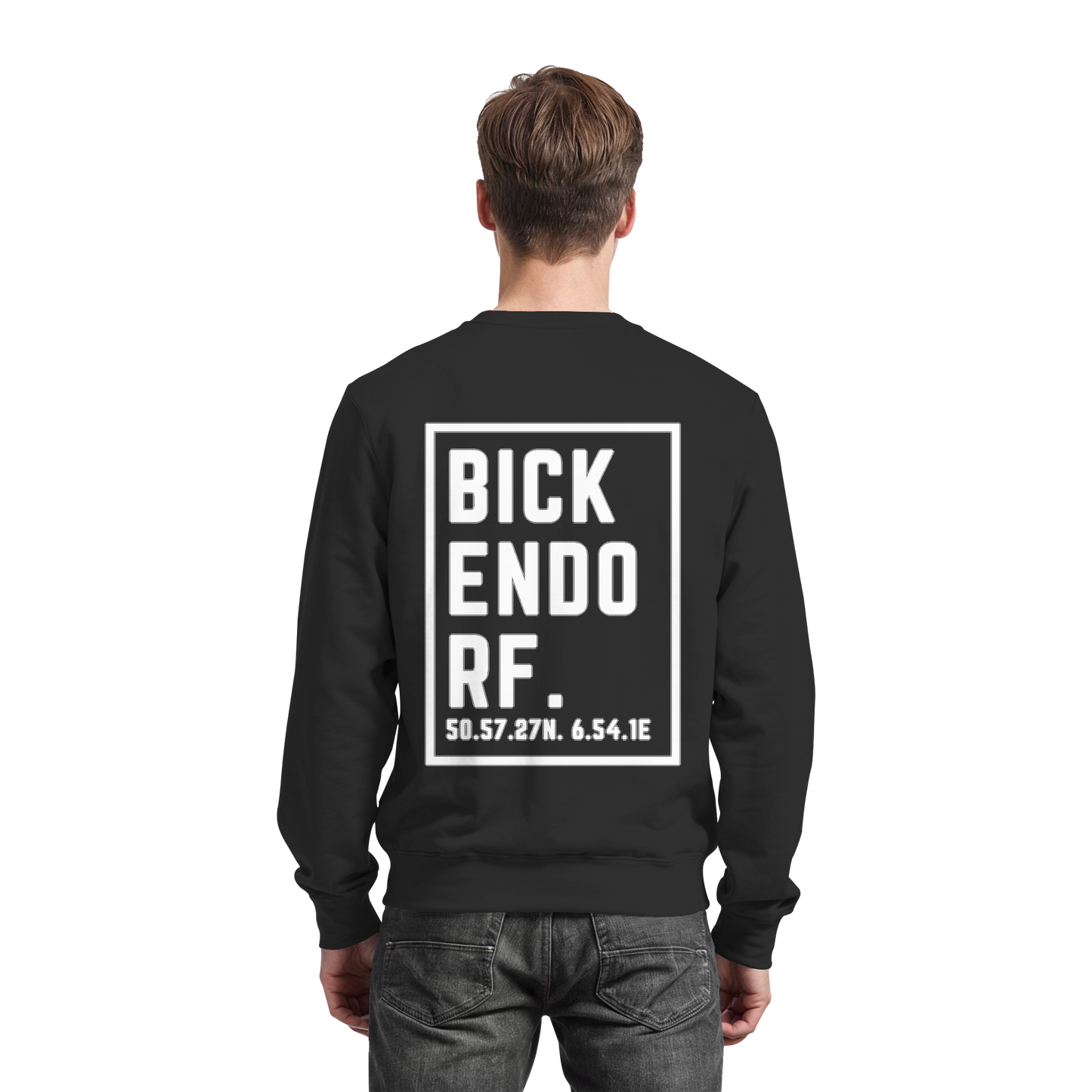 Bickendorf Koordinaten (großer Druck auf dem Rücken) - Basic Sweatshirt