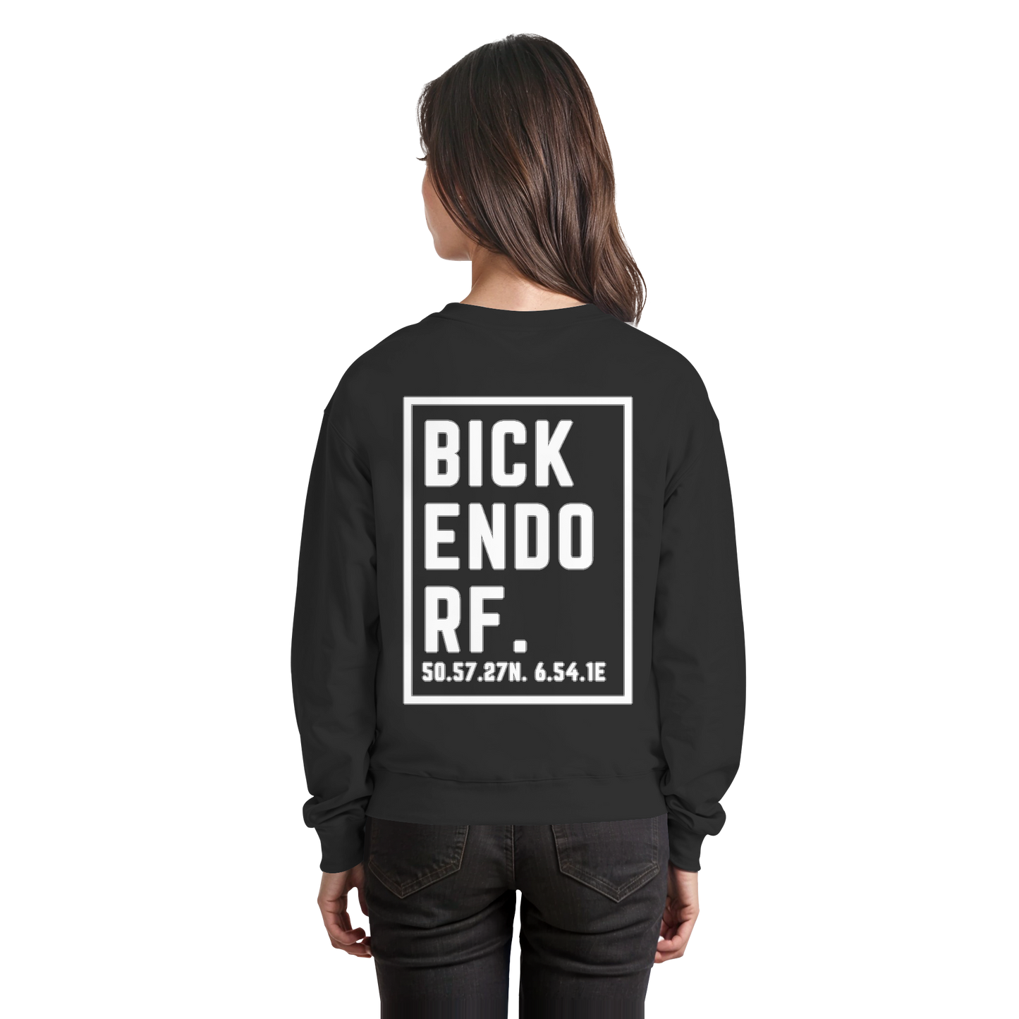 Bickendorf Koordinaten (großer Druck auf dem Rücken) - Basic Sweatshirt