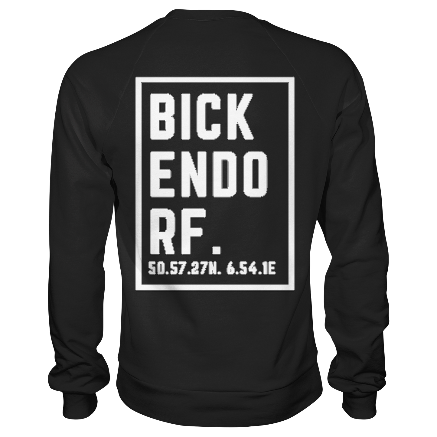 Bickendorf Koordinaten (großer Druck auf dem Rücken) - Basic Sweatshirt