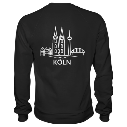 Köln Skyline (großer Druck auf dem Rücken) - Basic Sweatshirt