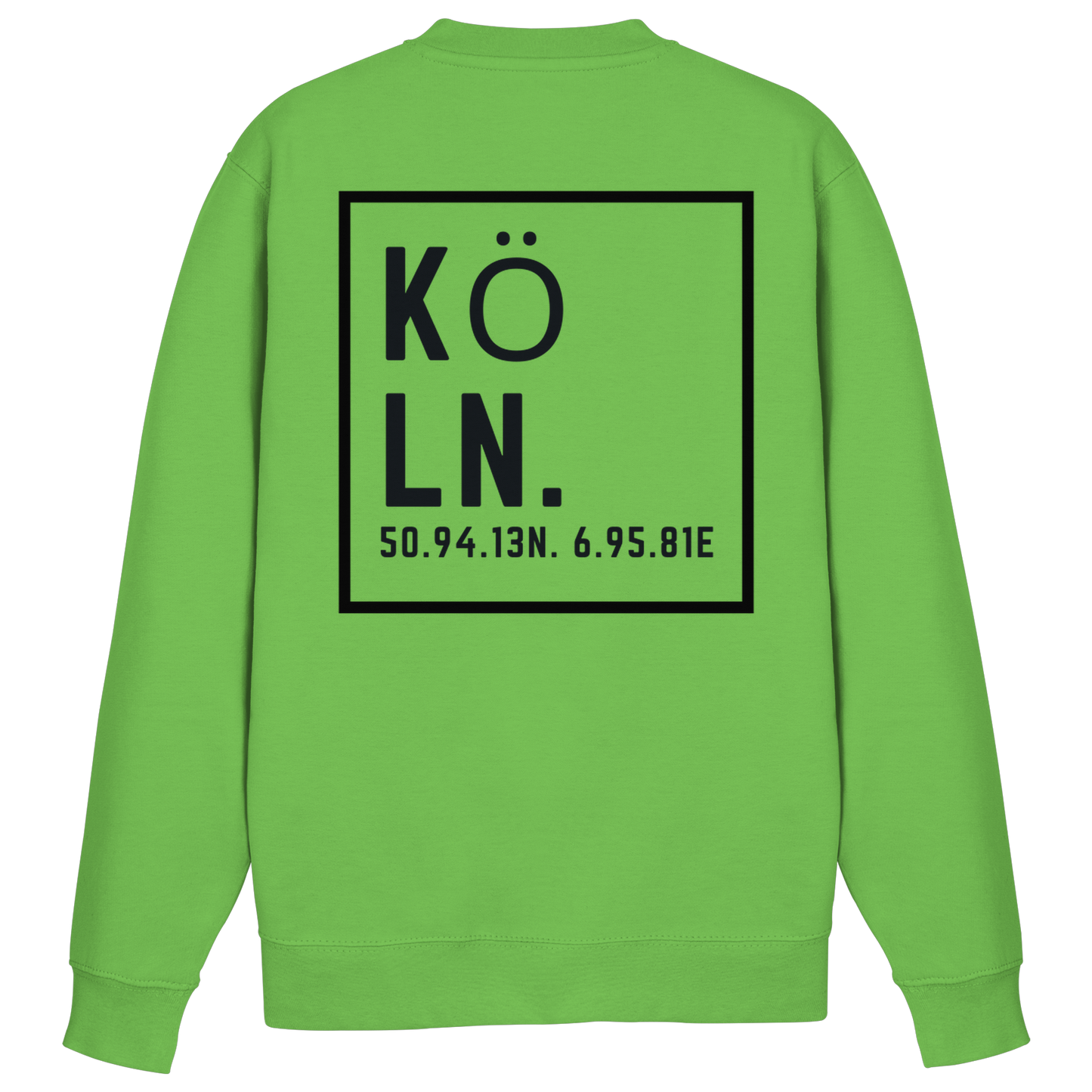 Köln Koordinaten (großer Druck auf dem Rücken) - Basic Sweatshirt