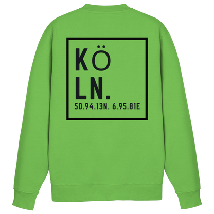Köln Koordinaten (großer Druck auf dem Rücken) - Basic Sweatshirt