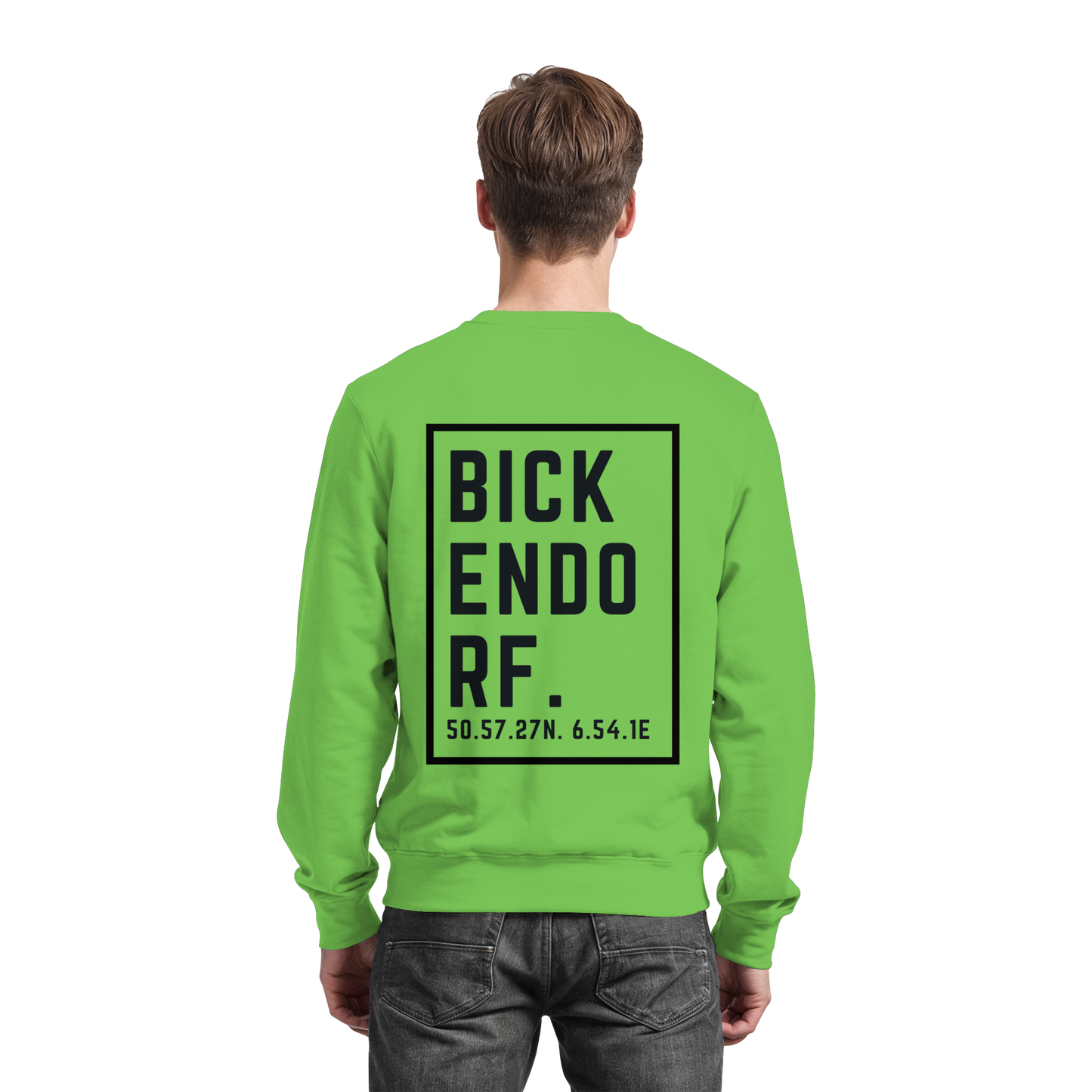 Bickendorf Koordinaten (großer Druck auf dem Rücken) - Basic Sweatshirt