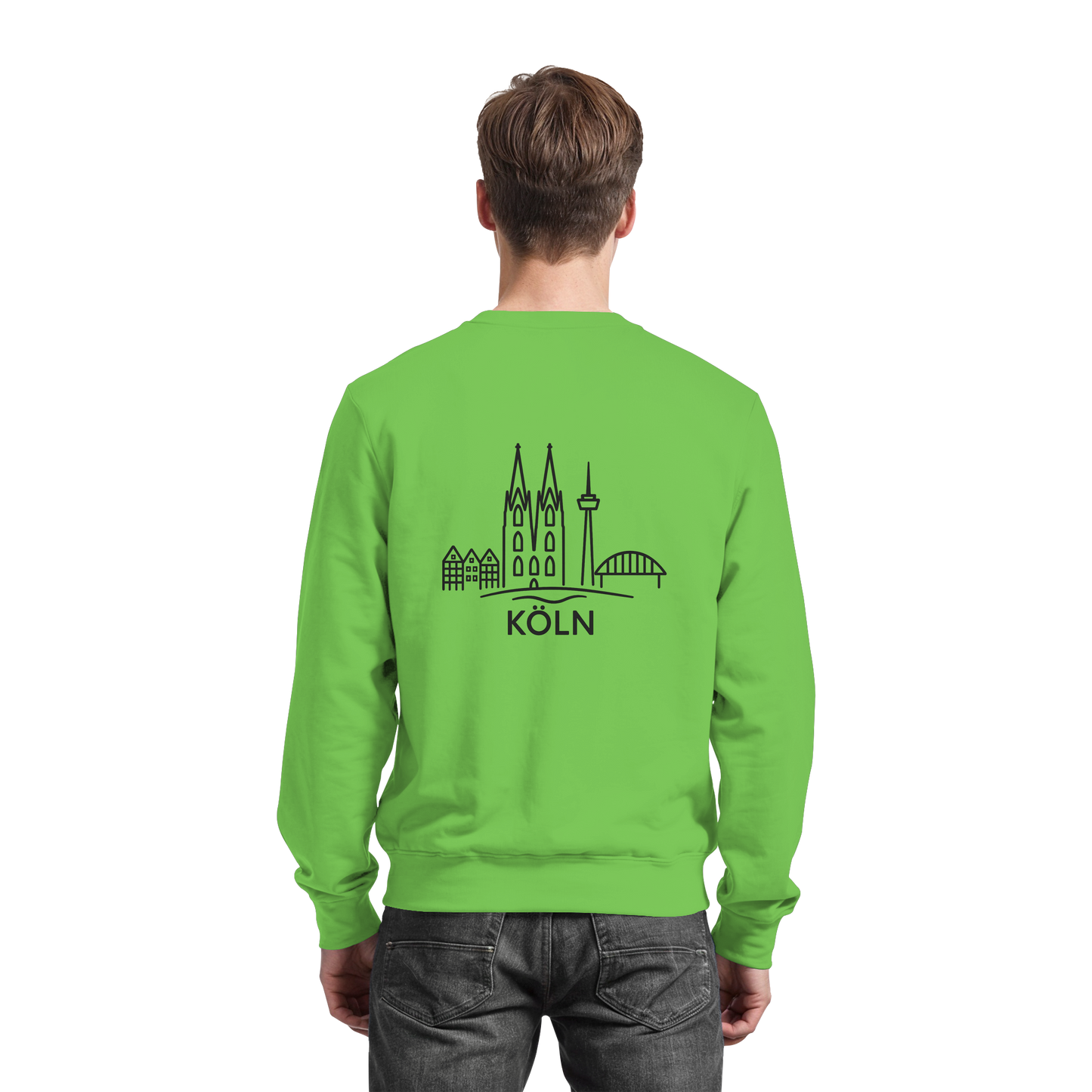 Köln Skyline (großer Druck auf dem Rücken) - Basic Sweatshirt