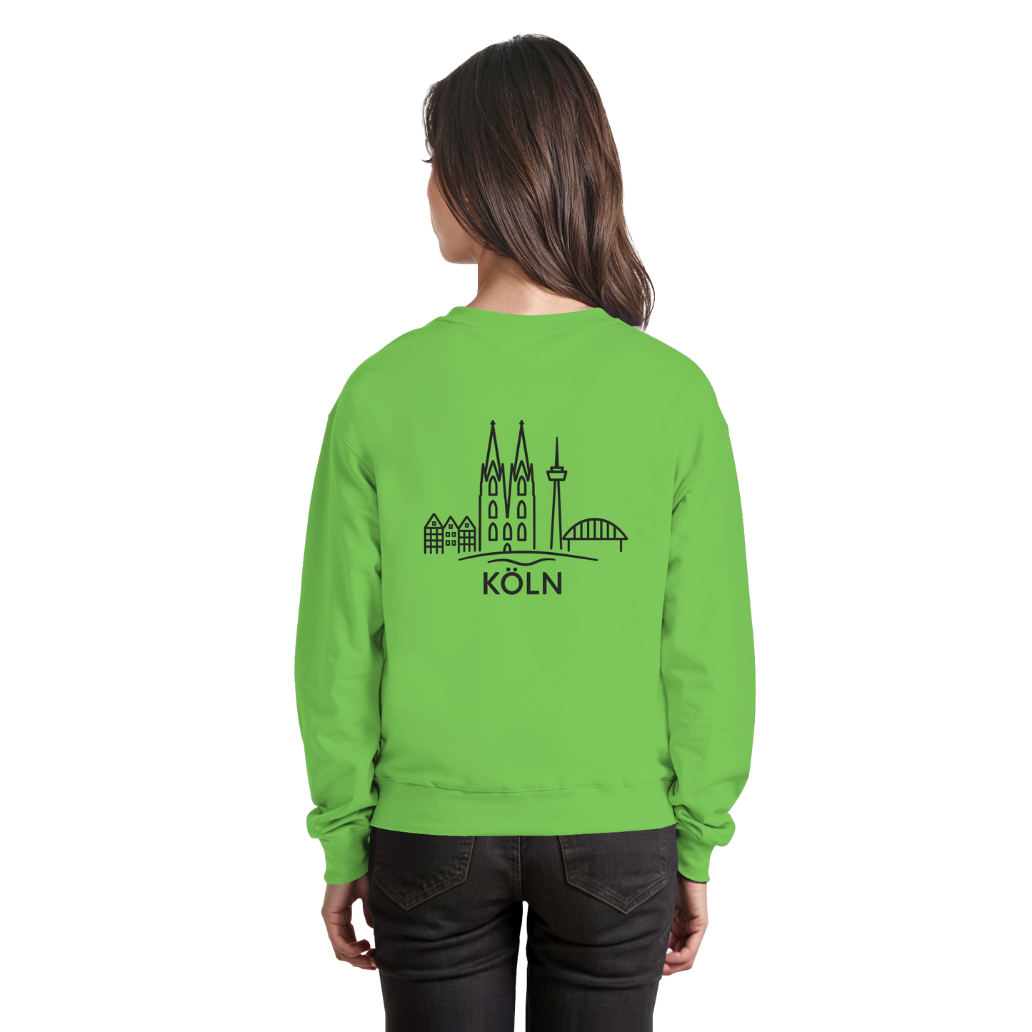 Köln Skyline (großer Druck auf dem Rücken) - Basic Sweatshirt