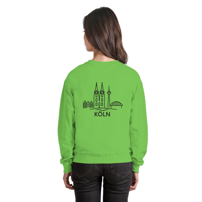 Köln Skyline (großer Druck auf dem Rücken) - Basic Sweatshirt
