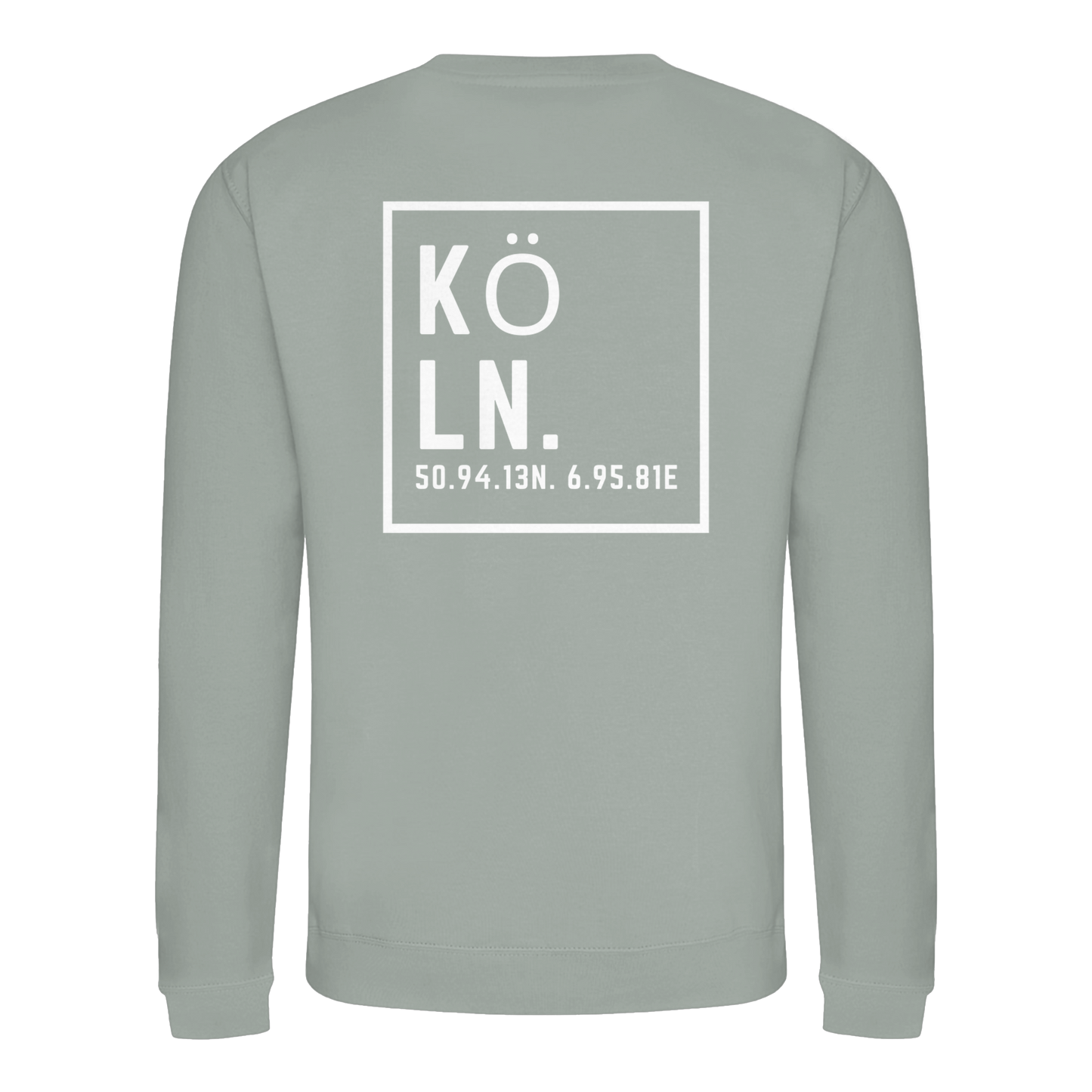 Köln Koordinaten (großer Druck auf dem Rücken) - Basic Sweatshirt