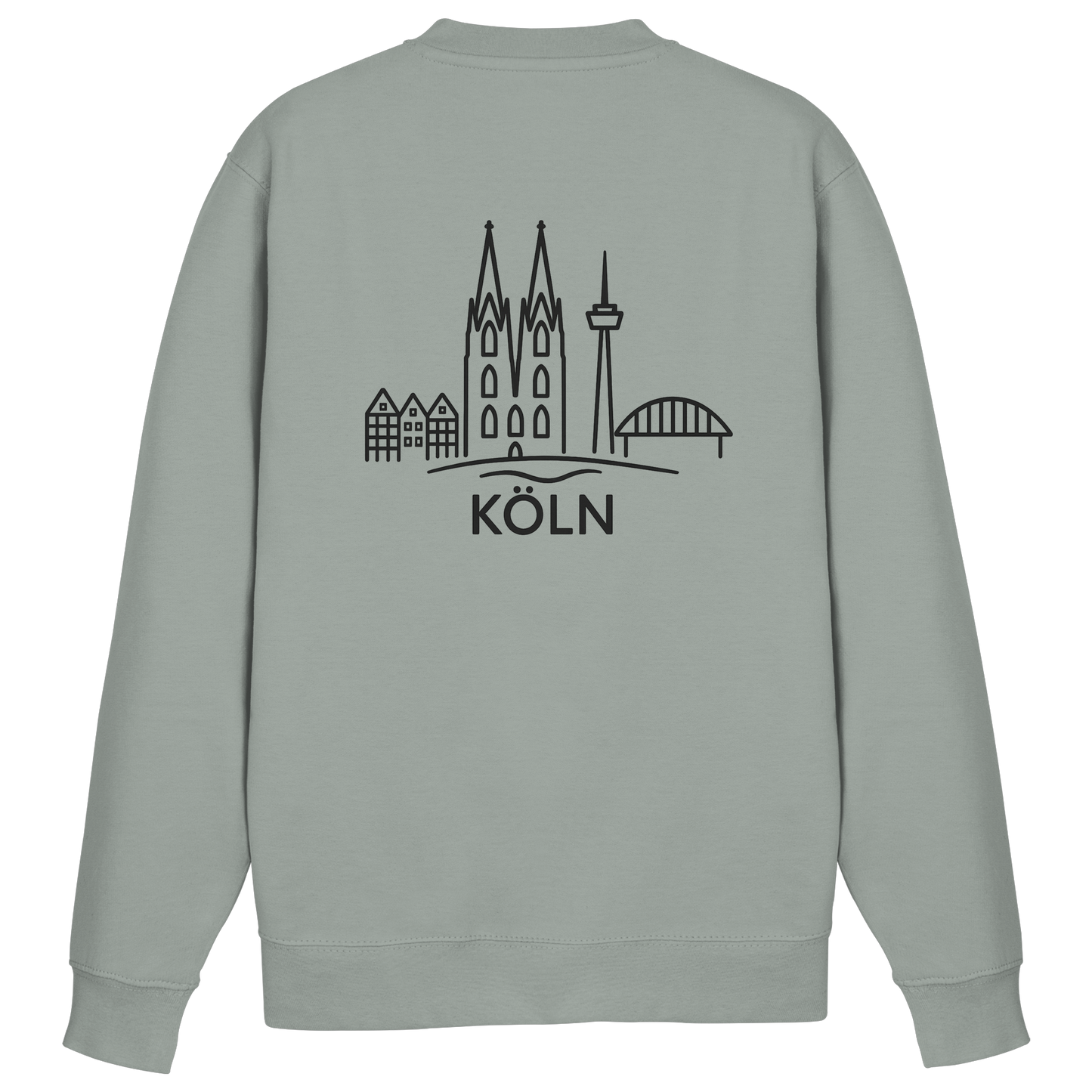 Köln Skyline (großer Druck auf dem Rücken) - Basic Sweatshirt