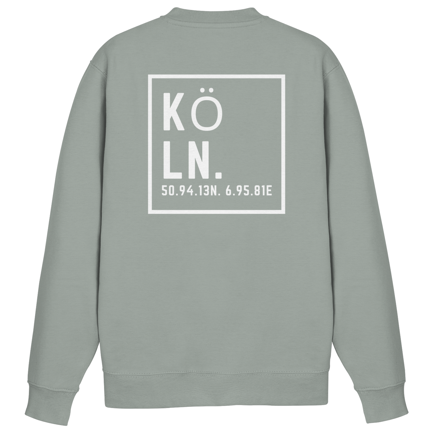 Köln Koordinaten (großer Druck auf dem Rücken) - Basic Sweatshirt