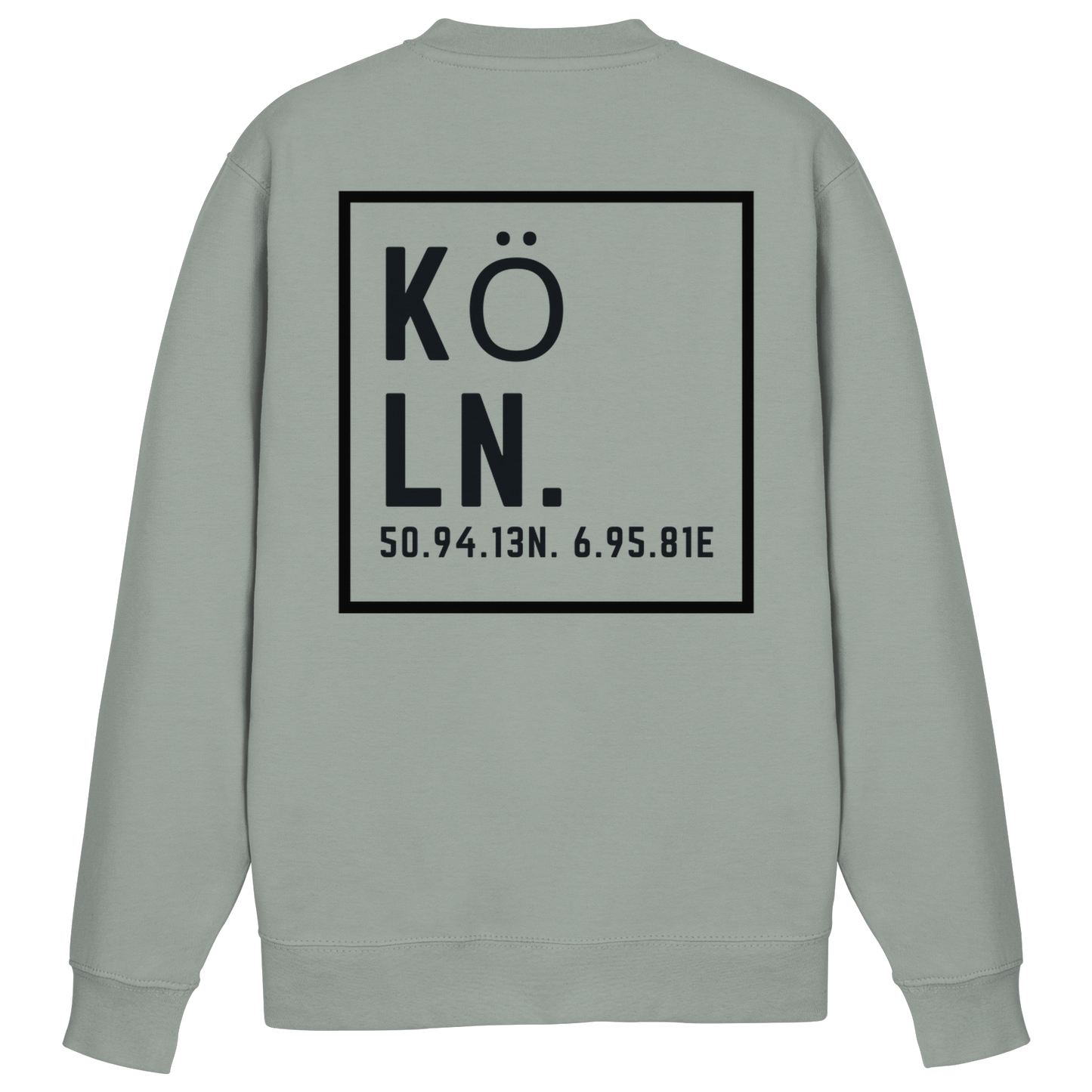 Köln Koordinaten (großer Druck auf dem Rücken) - Basic Sweatshirt
