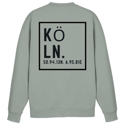 Köln Koordinaten (großer Druck auf dem Rücken) - Basic Sweatshirt