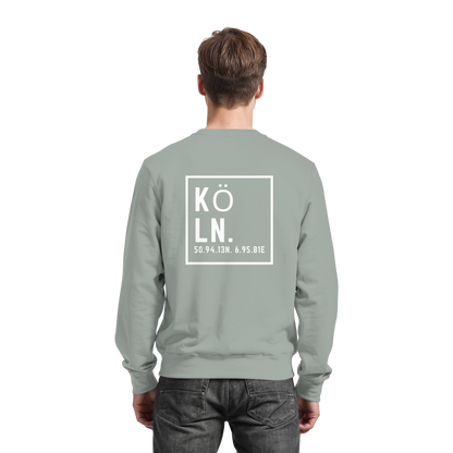 Köln Koordinaten (großer Druck auf dem Rücken) - Basic Sweatshirt