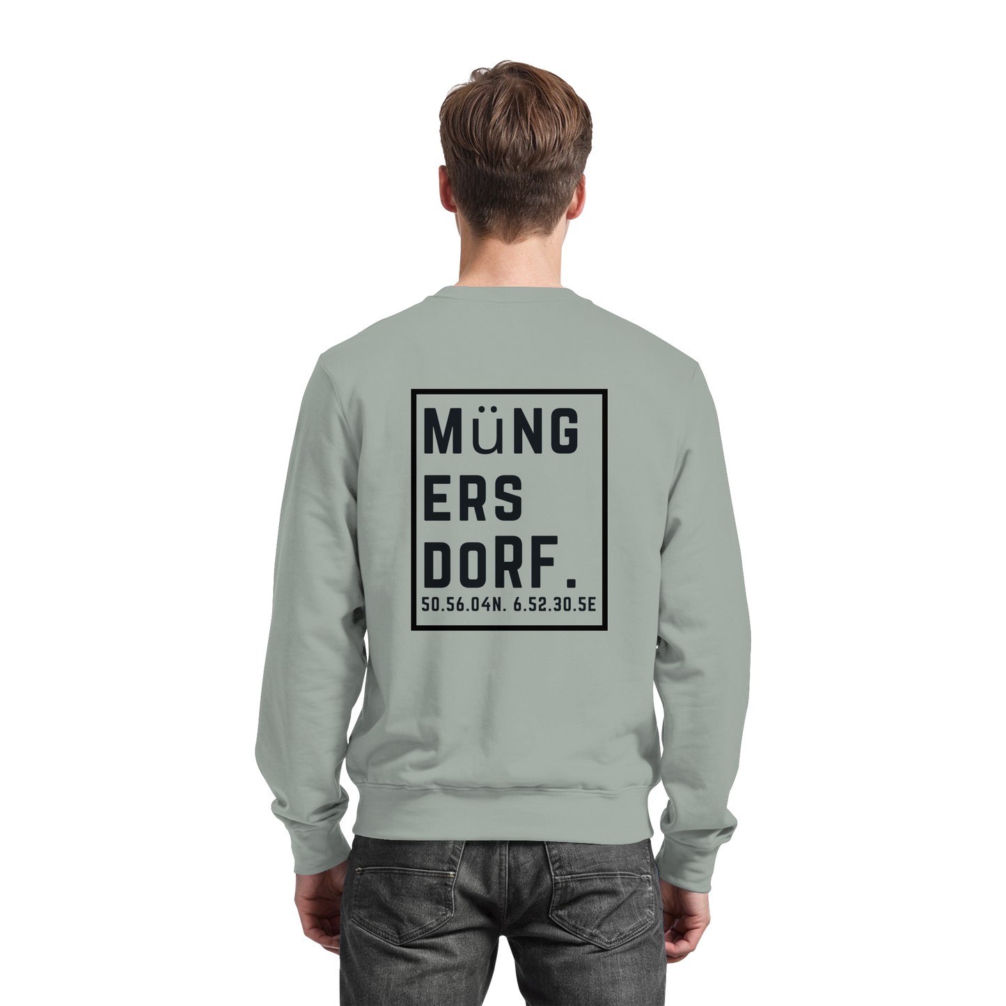 Müngersdorf Koordinaten (großer Druck auf dem Rücken) - Basic Sweatshirt