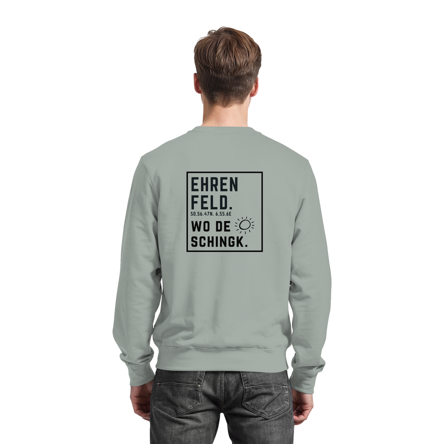 Wo de Sonn schingk - Ehrenfeld Druck Rücken - Basic Sweatshirt