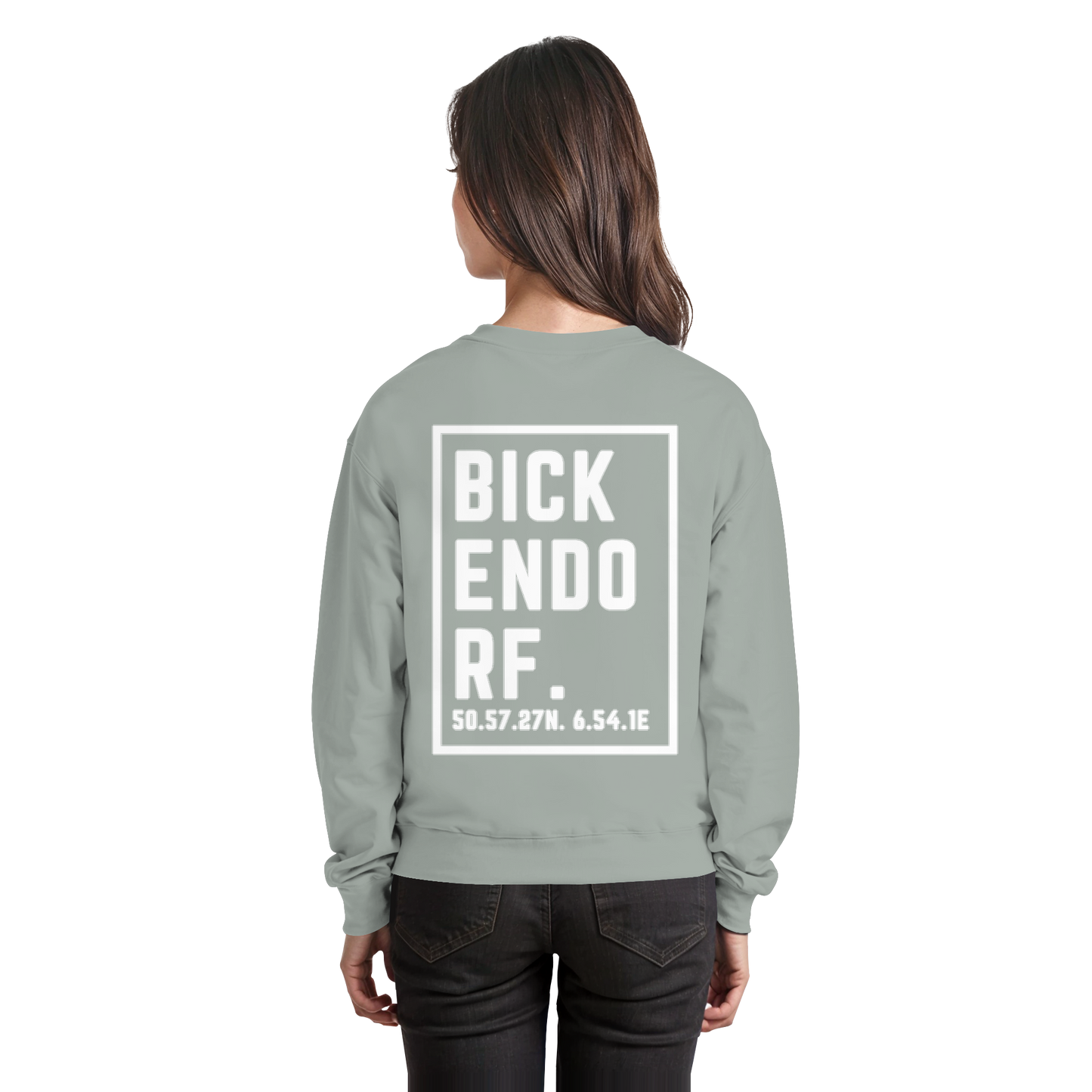 Bickendorf Koordinaten (großer Druck auf dem Rücken) - Basic Sweatshirt
