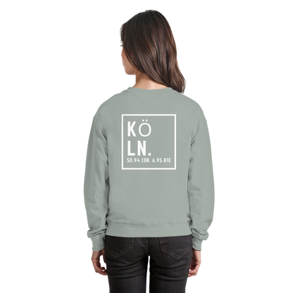 Köln Koordinaten (großer Druck auf dem Rücken) - Basic Sweatshirt