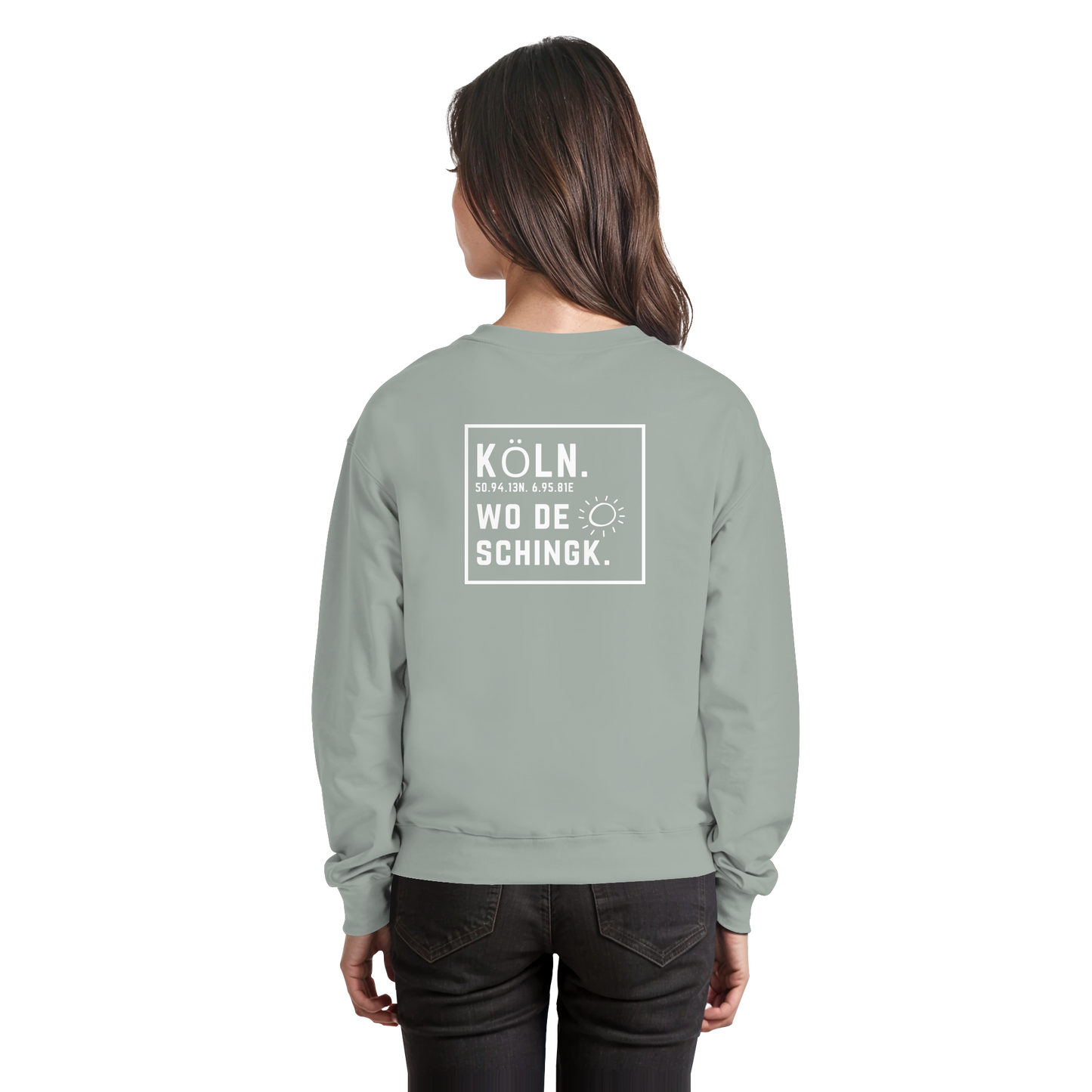 Wo de Sonn schingk - Köln Druck Rücken  - Basic Sweatshirt