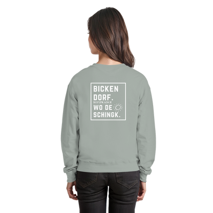 Wo de Sonn schingk - Bickendorf Druck Rücken - Basic Sweatshirt