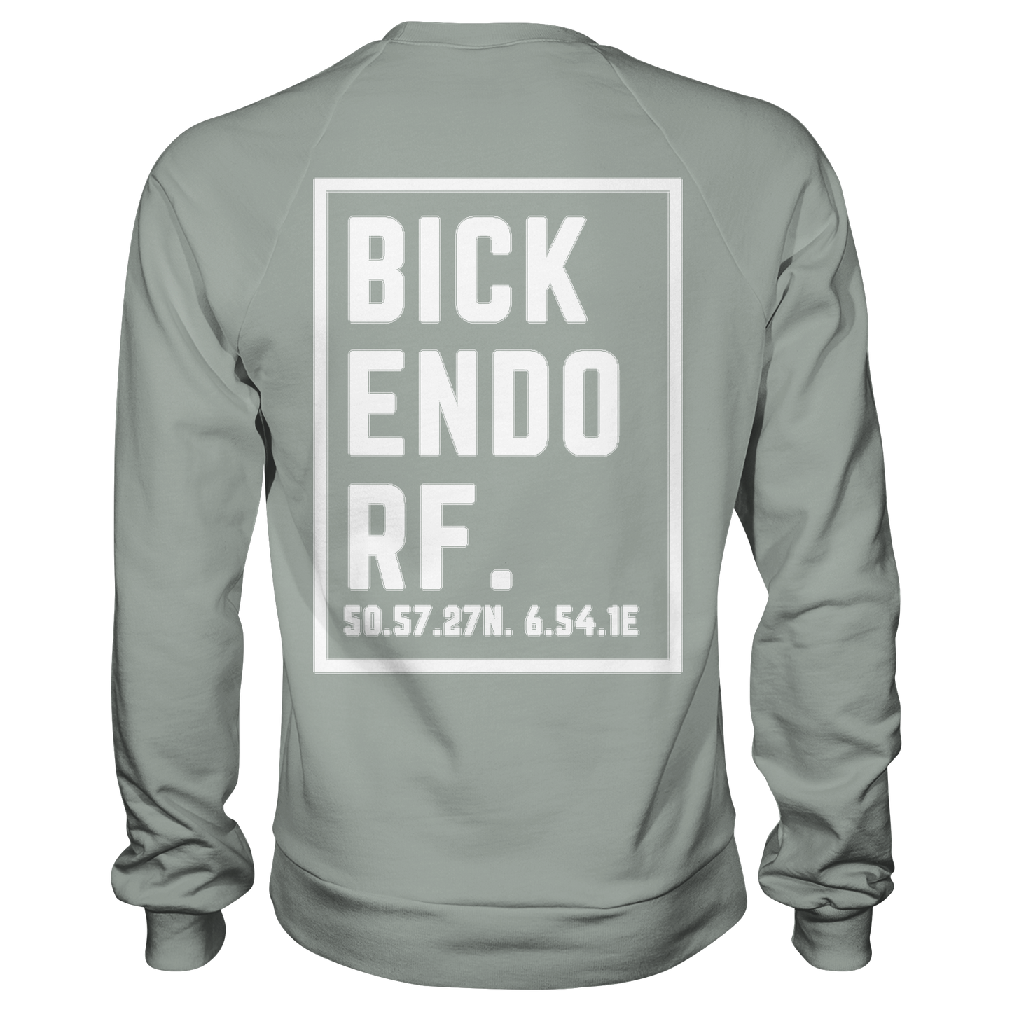 Bickendorf Koordinaten (großer Druck auf dem Rücken) - Basic Sweatshirt