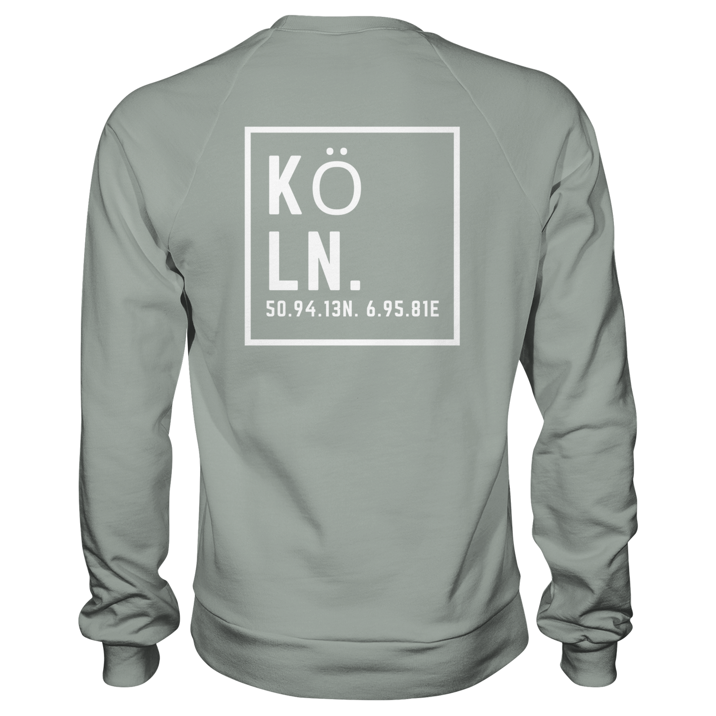 Köln Koordinaten (großer Druck auf dem Rücken) - Basic Sweatshirt
