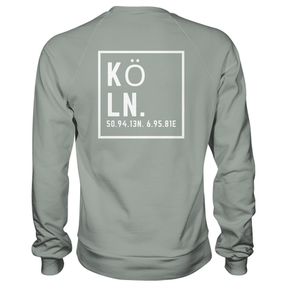Köln Koordinaten (großer Druck auf dem Rücken) - Basic Sweatshirt