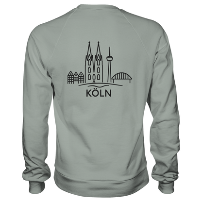Köln Skyline (großer Druck auf dem Rücken) - Basic Sweatshirt