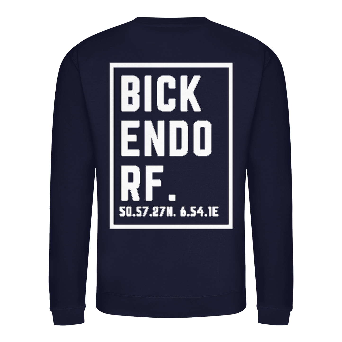 Bickendorf Koordinaten (großer Druck auf dem Rücken) - Basic Sweatshirt