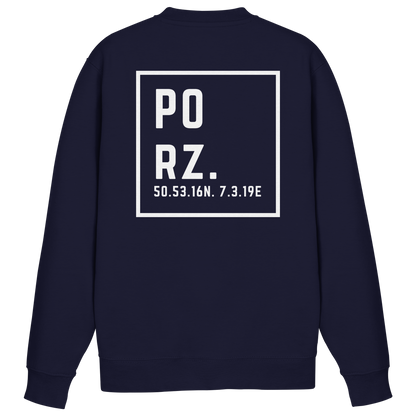 Porz Koordinaten (großer Druck Rücken) - Basic Sweatshirt