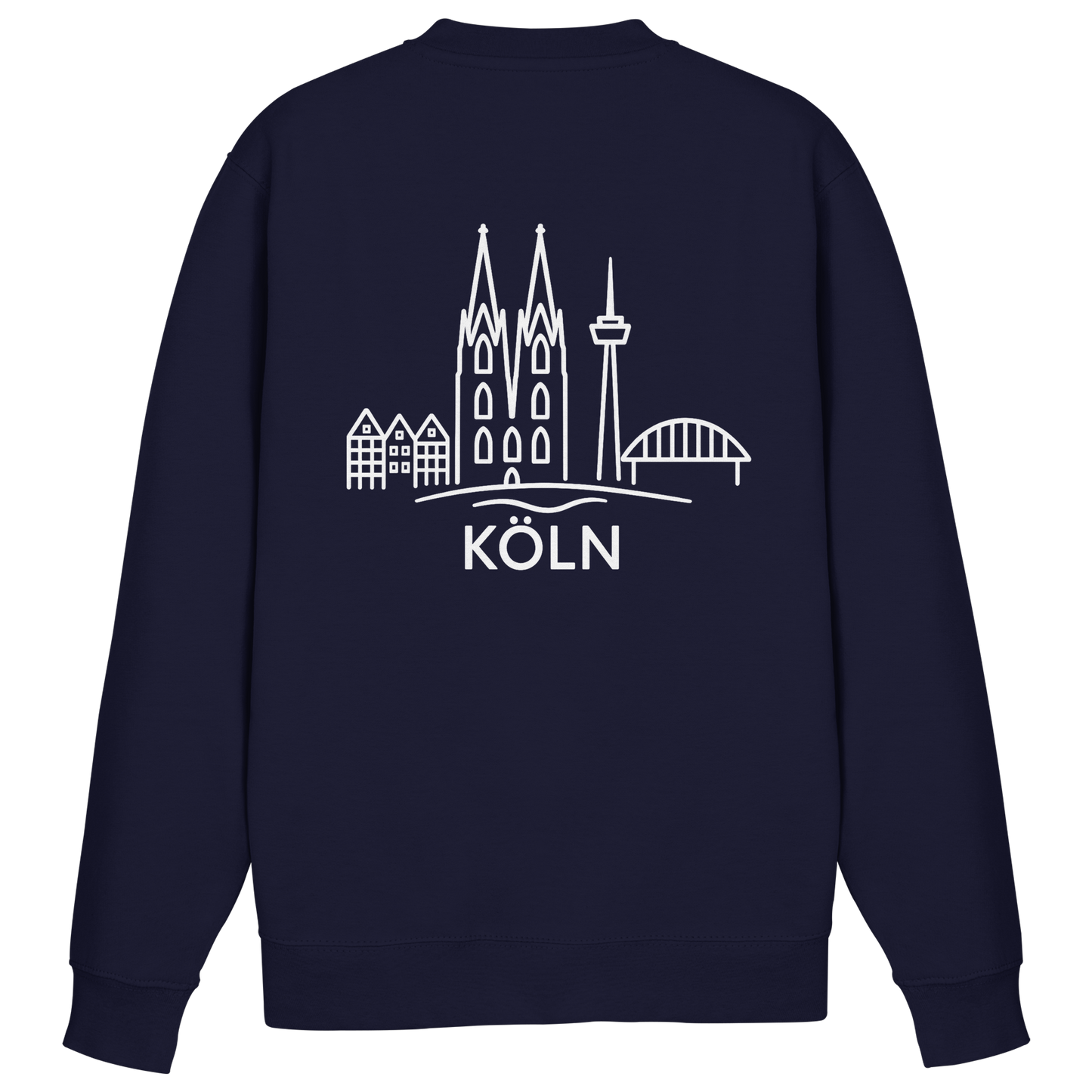 Köln Skyline (großer Druck auf dem Rücken) - Basic Sweatshirt